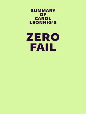 cover image of Summary of Carol Leonnig's Zero Fail